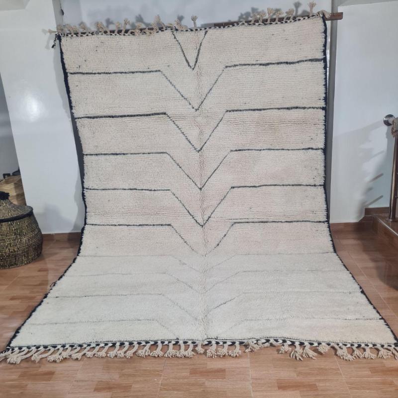 White Sahin Marokkaans handgemaakt tapijt